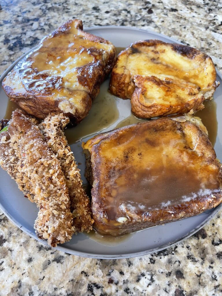 Pantry raid meal made from ingredients already available in the kitchen.